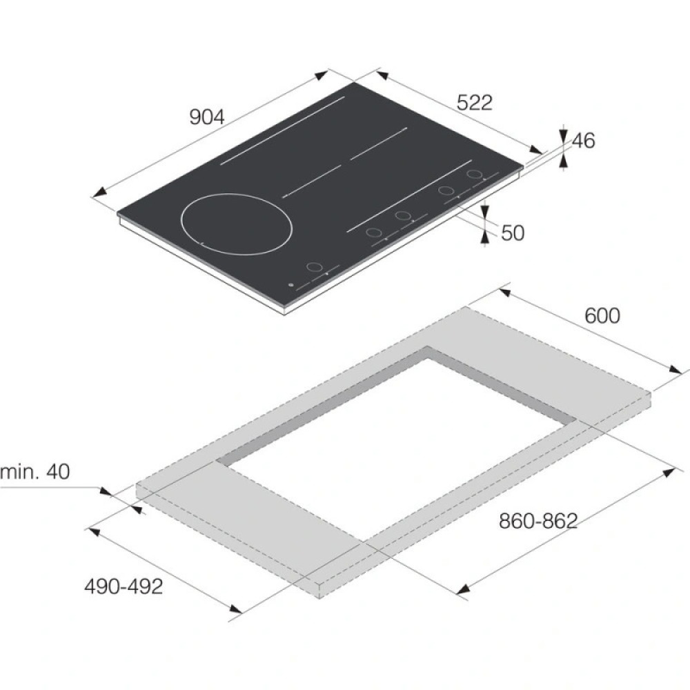 Induction hob ASKO HID925MC