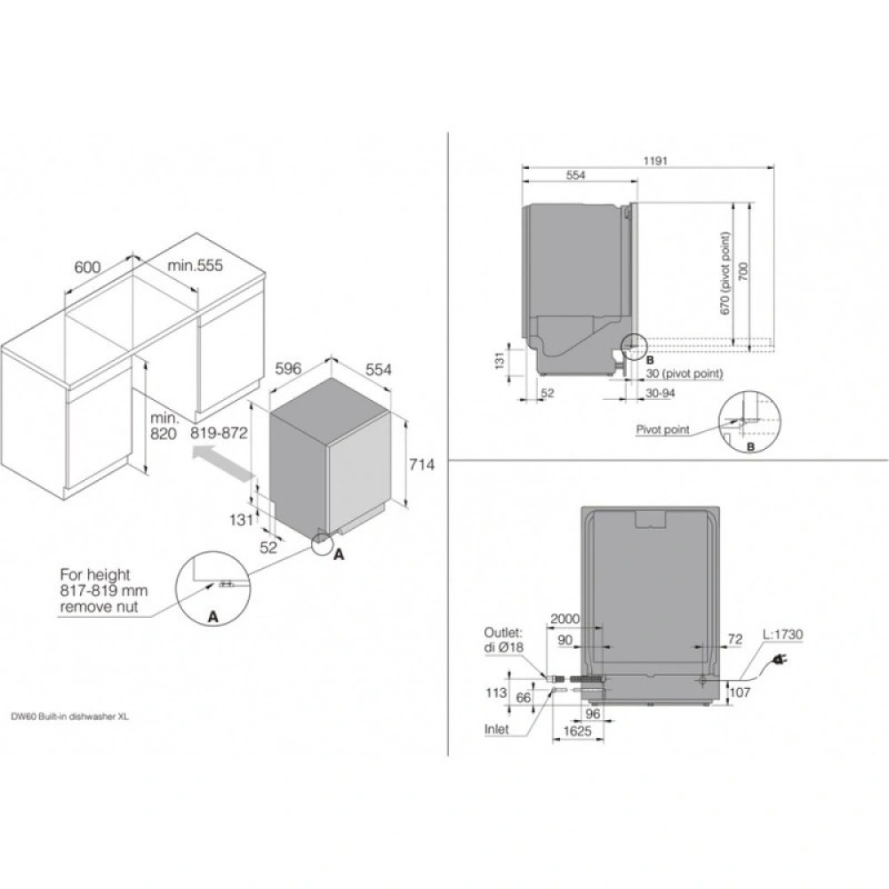 Посудомоечная машина ASKO DSD545NXXL